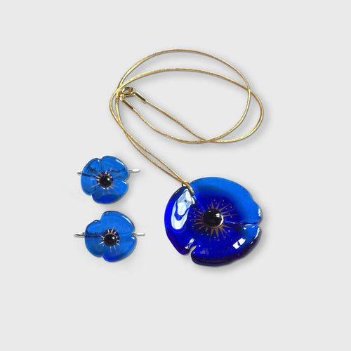 Parure COQUELICOT bleu roi | EMPREINTES Paris - EMPREINTES Paris