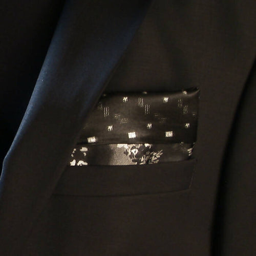 Pochette soie homme anthracite | EMPREINTES Paris - EMPREINTES Paris