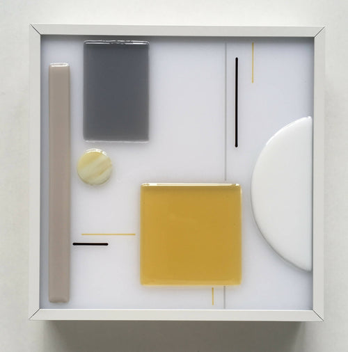 Applique carrée - Carré jaune et rectangle gris | EMPREINTES Paris - EMPREINTES Paris