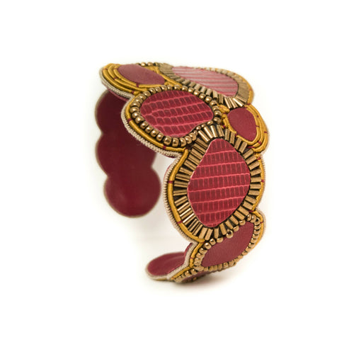 manchette_ava_bordeaux_capsule_doree copie | EMPREINTES Paris - EMPREINTES Paris