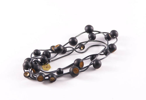 Collier Senecio noir et or | EMPREINTES Paris - EMPREINTES Paris