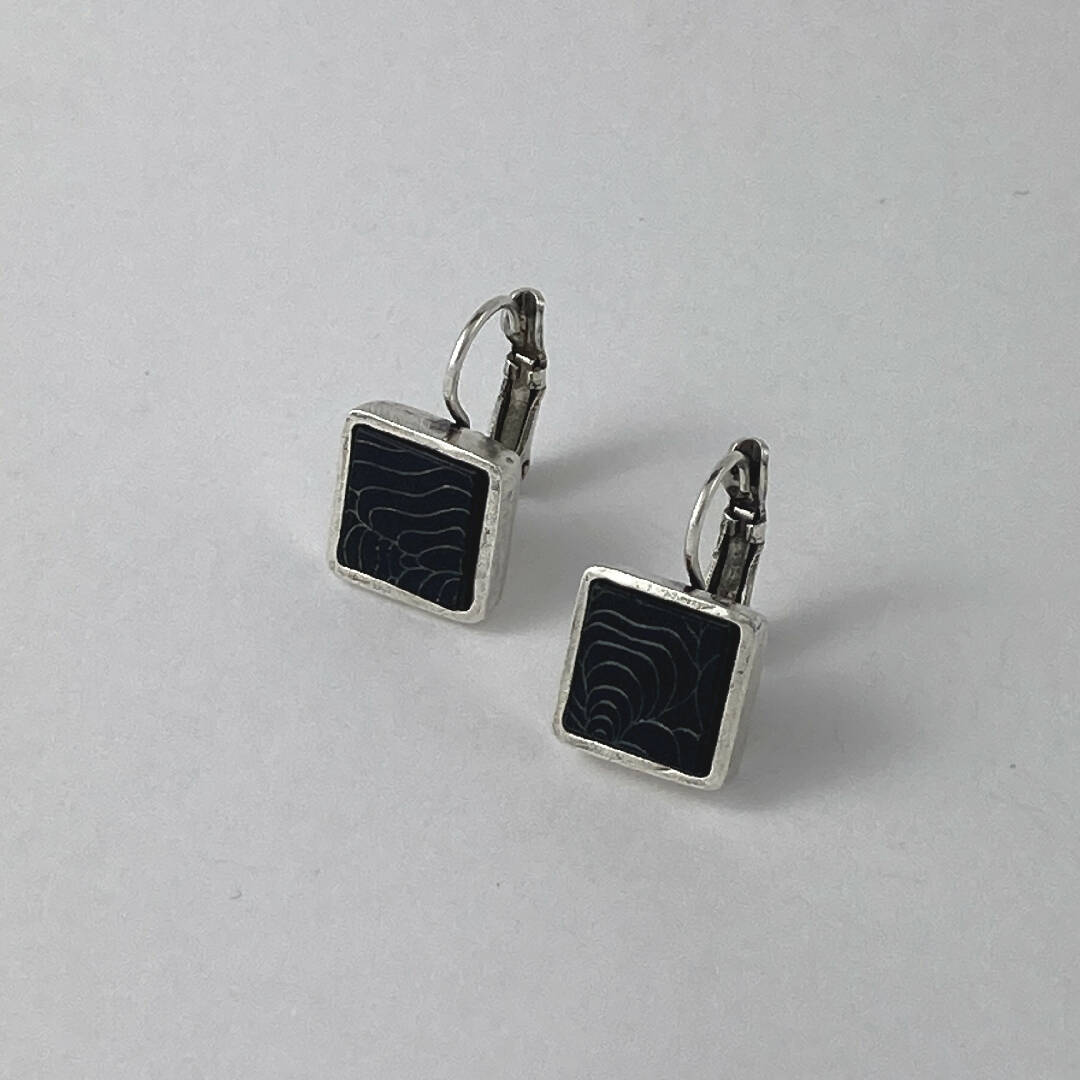 Boucles d’oreilles en étain Argenté 18 | EMPREINTES Paris