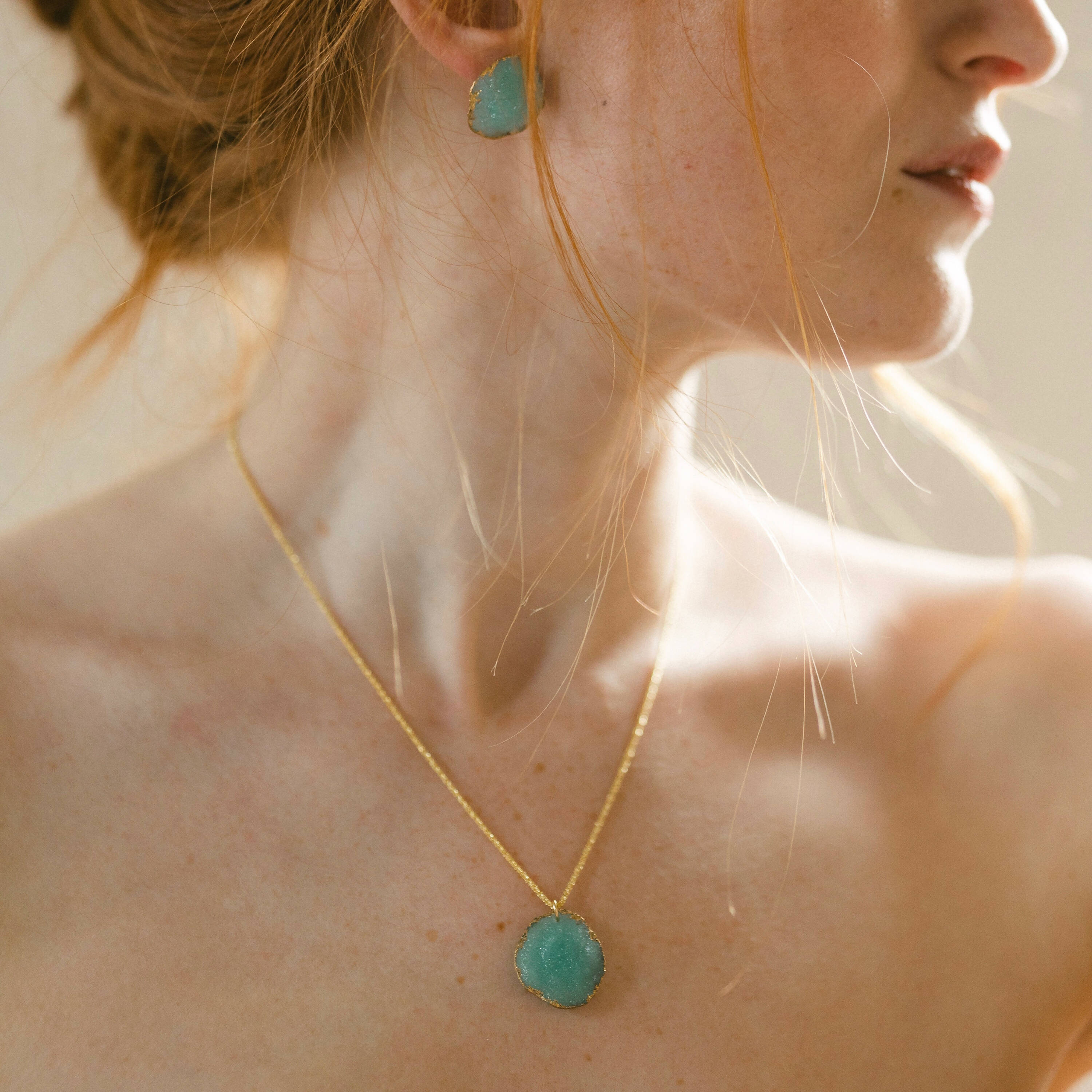 Pendentif SABLE lagon | EMPREINTES Paris