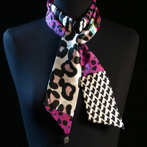 Bandeau soie pink panthère | EMPREINTES Paris - EMPREINTES Paris