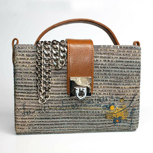 Sac boite Petit PARIS bleu argent | EMPREINTES Paris - EMPREINTES Paris