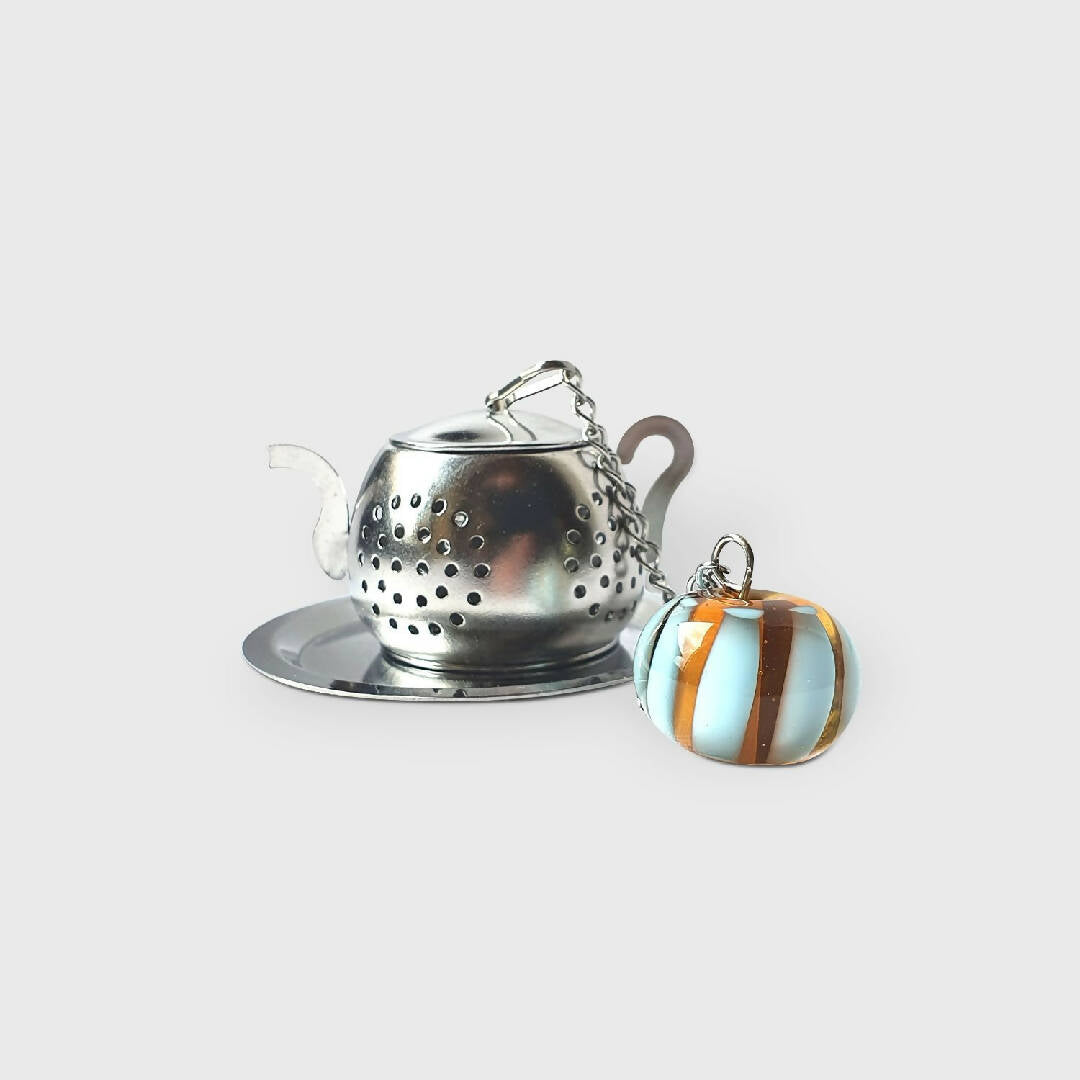 Boule à thé Mini théière perle à rayures | EMPREINTES Paris