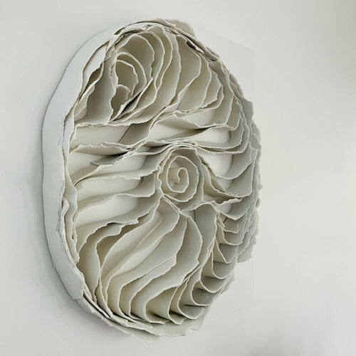 Bas relief tableaux papier porcelaine collection écorce sur fond blanc | EMPREINTES Paris - EMPREINTES Paris