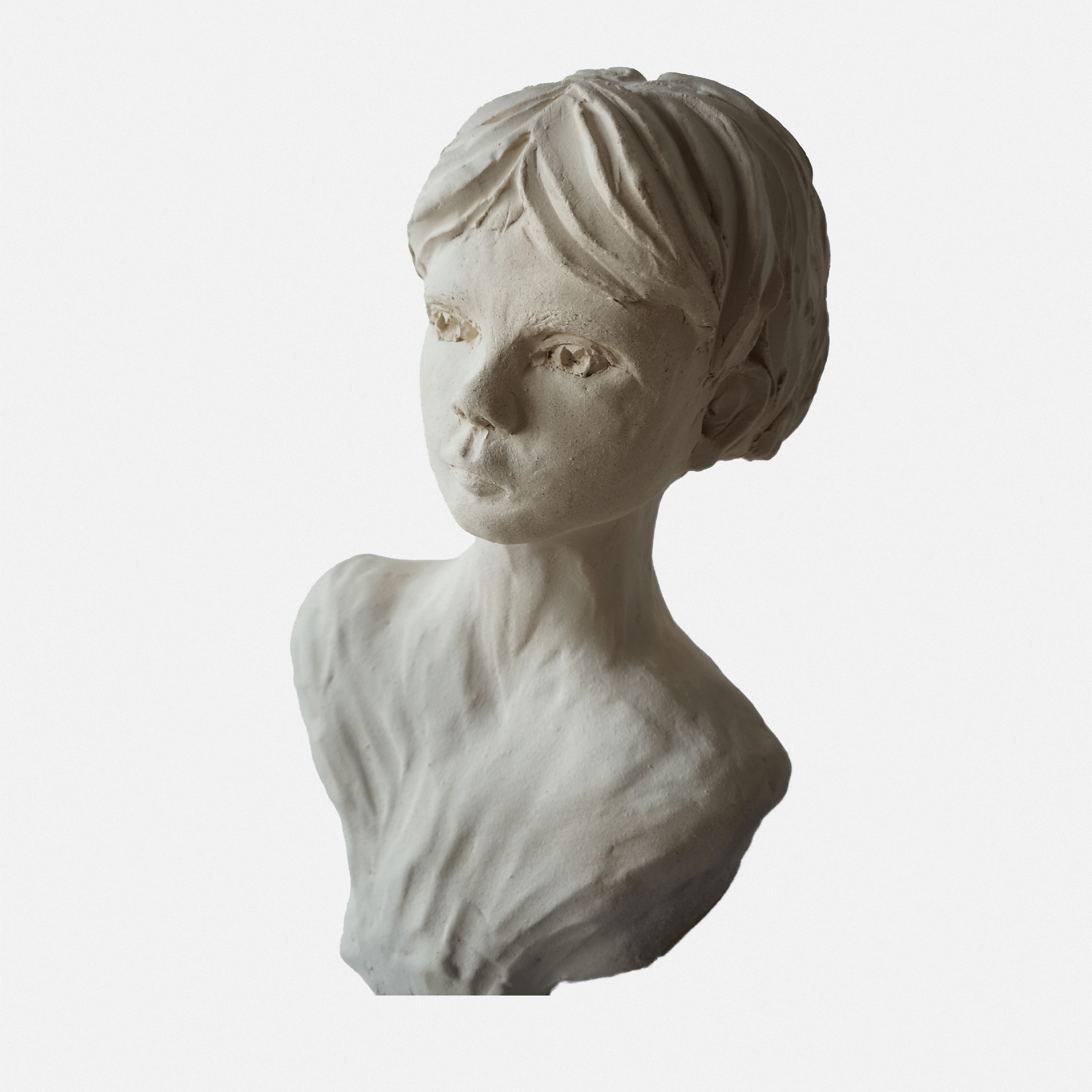 Buste-Sculpture-Enfant-Argile-Corinne-Ceramique-Oeuvre-d-art | EMPREINTES Paris | EMPREINTES Paris