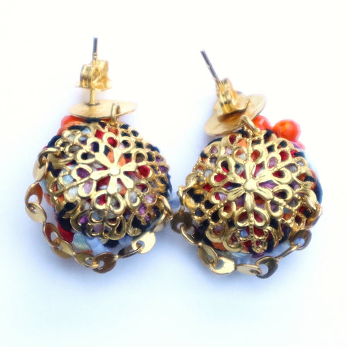 Boucles d'oreilles Kabuki Orange | EMPREINTES Paris - EMPREINTES Paris