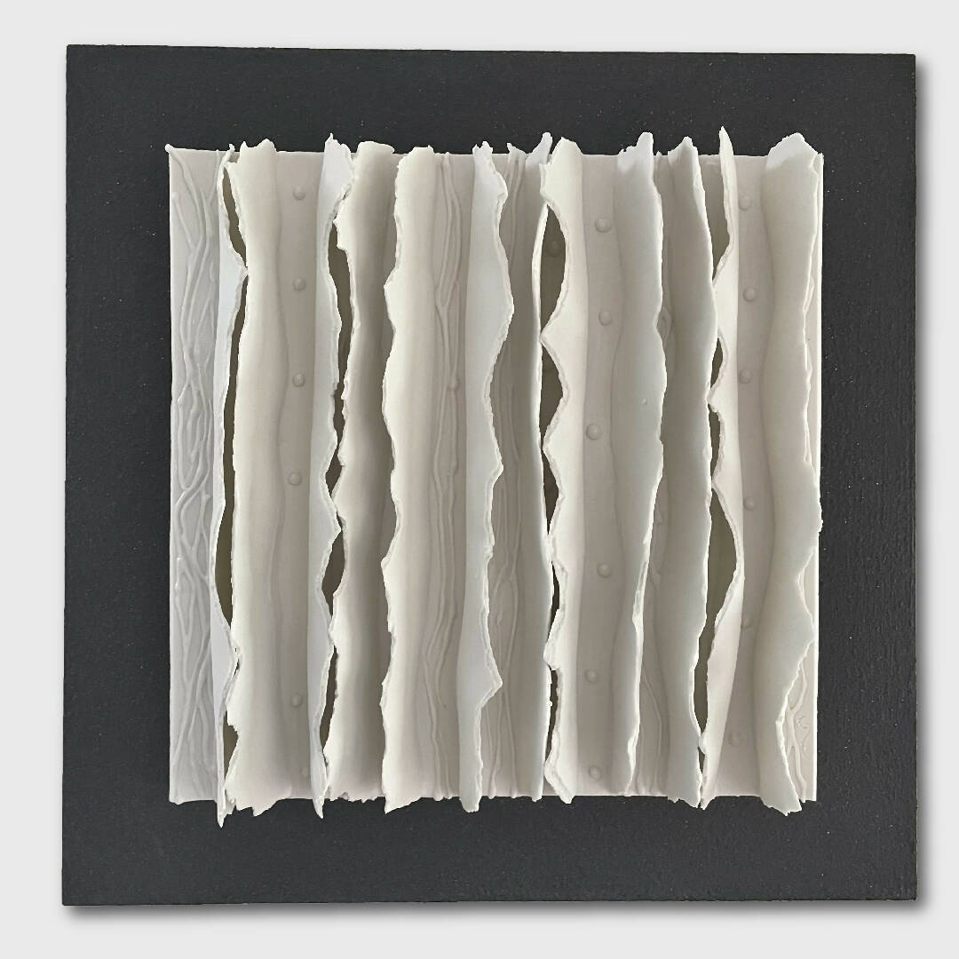 Bas relief tableaux papier porcelaine collection écorce | EMPREINTES Paris