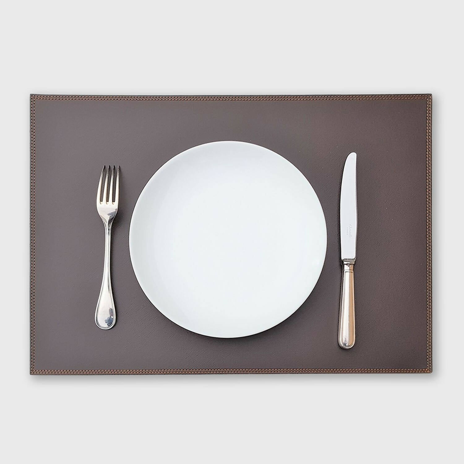 Set de table Gassin en cuir chocolat | EMPREINTES Paris