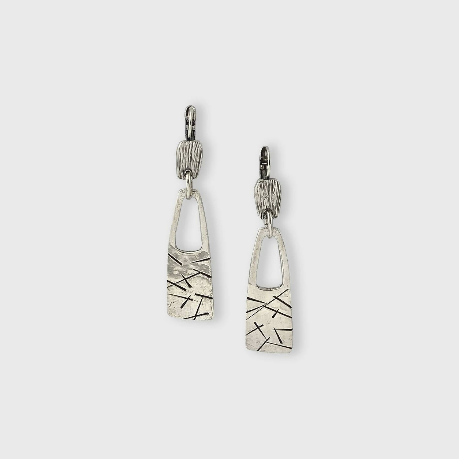 Boucles d’oreilles en étain Argenté 27 | EMPREINTES Paris