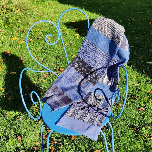 Écharpe hivernale homme- indigo | EMPREINTES Paris - EMPREINTES Paris