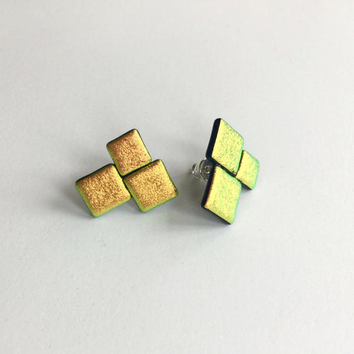 Boucles d'oreilles DISCO carrés dorés | EMPREINTES Paris - EMPREINTES Paris