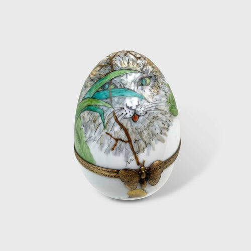 Oeuf musical blanc chat gris | EMPREINTES Paris - EMPREINTES Paris