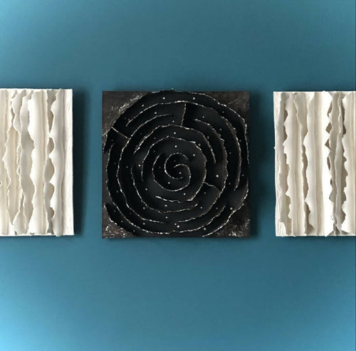 Bas relief tableau collection écorces Grès gris béton chemin de traverse | EMPREINTES Paris - EMPREINTES Paris