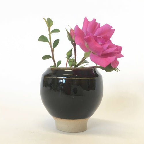 Petit Vase Noir-Oribe n°2 en grès | EMPREINTES Paris - EMPREINTES Paris