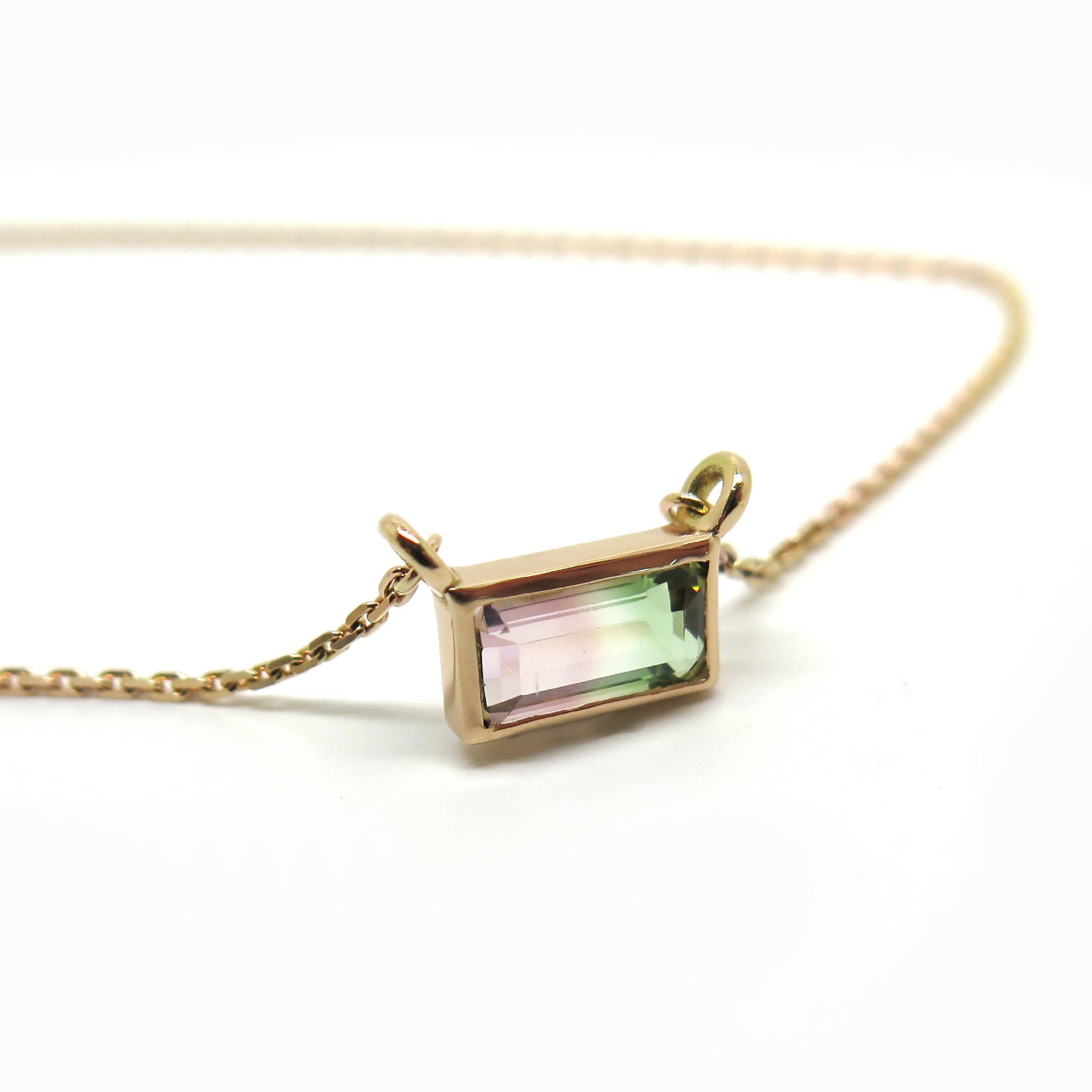 Collier rectangle Melon d’eau | EMPREINTES Paris