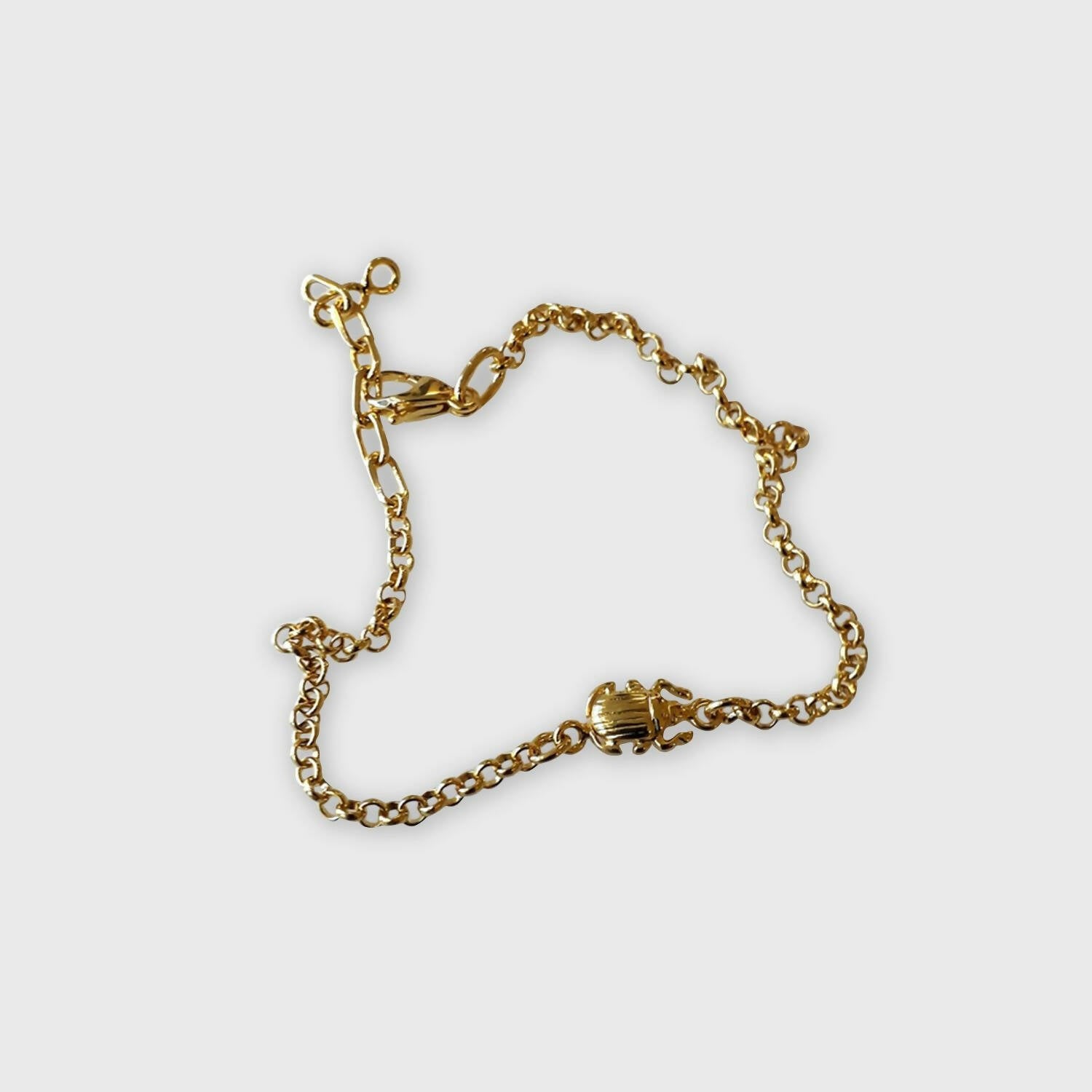 Bracelet Chaine Scarabée équilibre plaqué or | EMPREINTES Paris