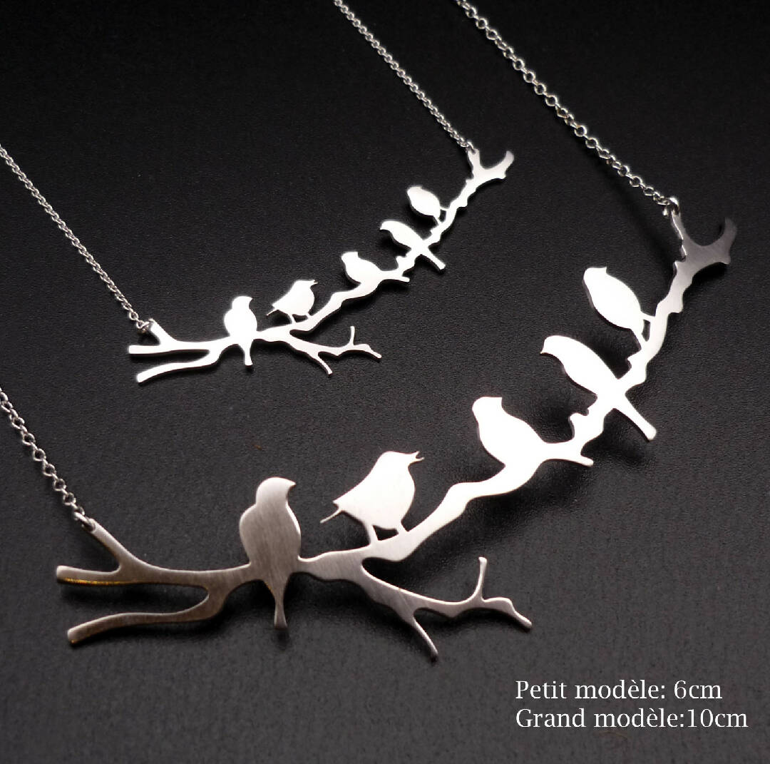Collier oiseaux Argent petit modèle | EMPREINTES Paris