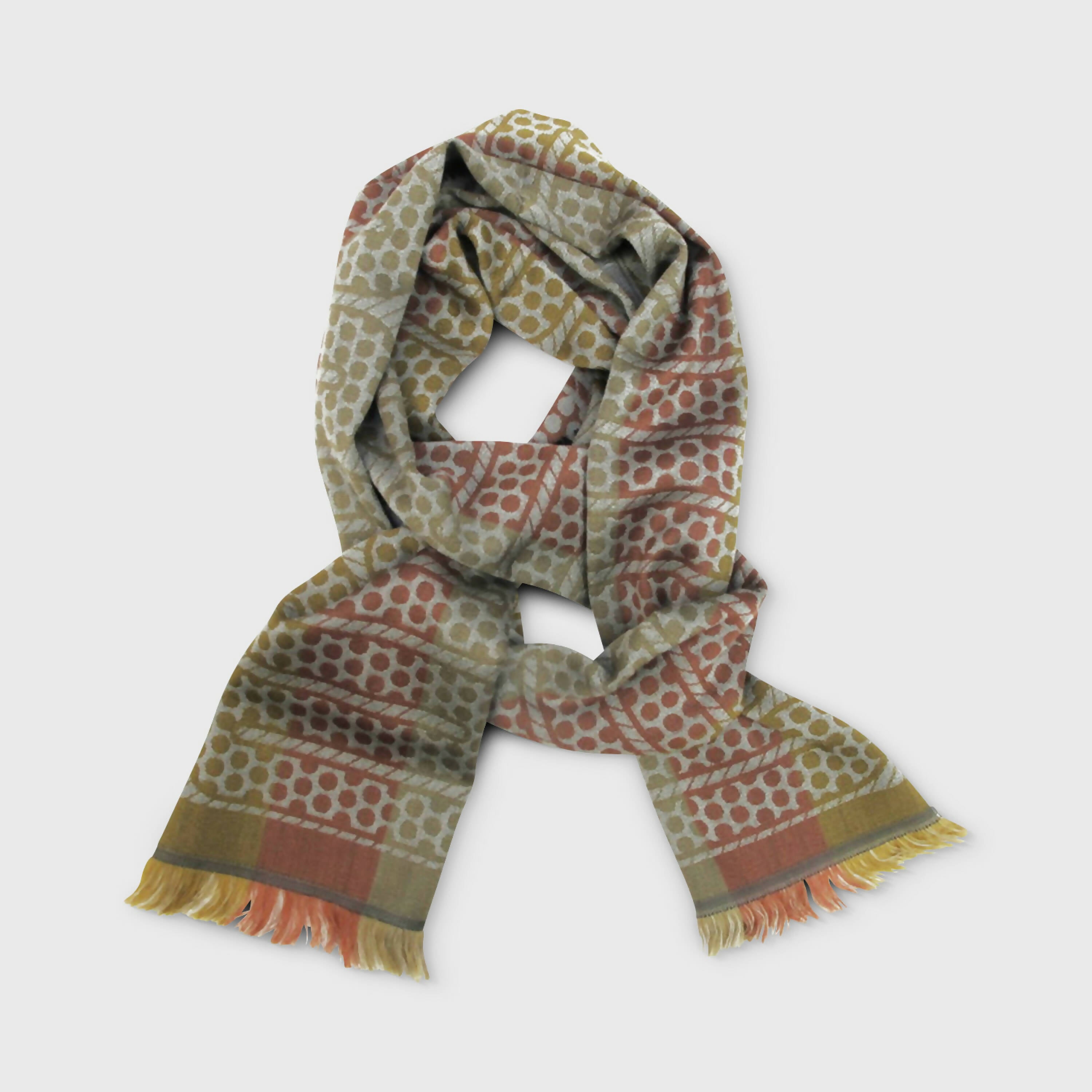 Écharpe Étroite Laine Soie Multico Gris Durites | EMPREINTES Paris