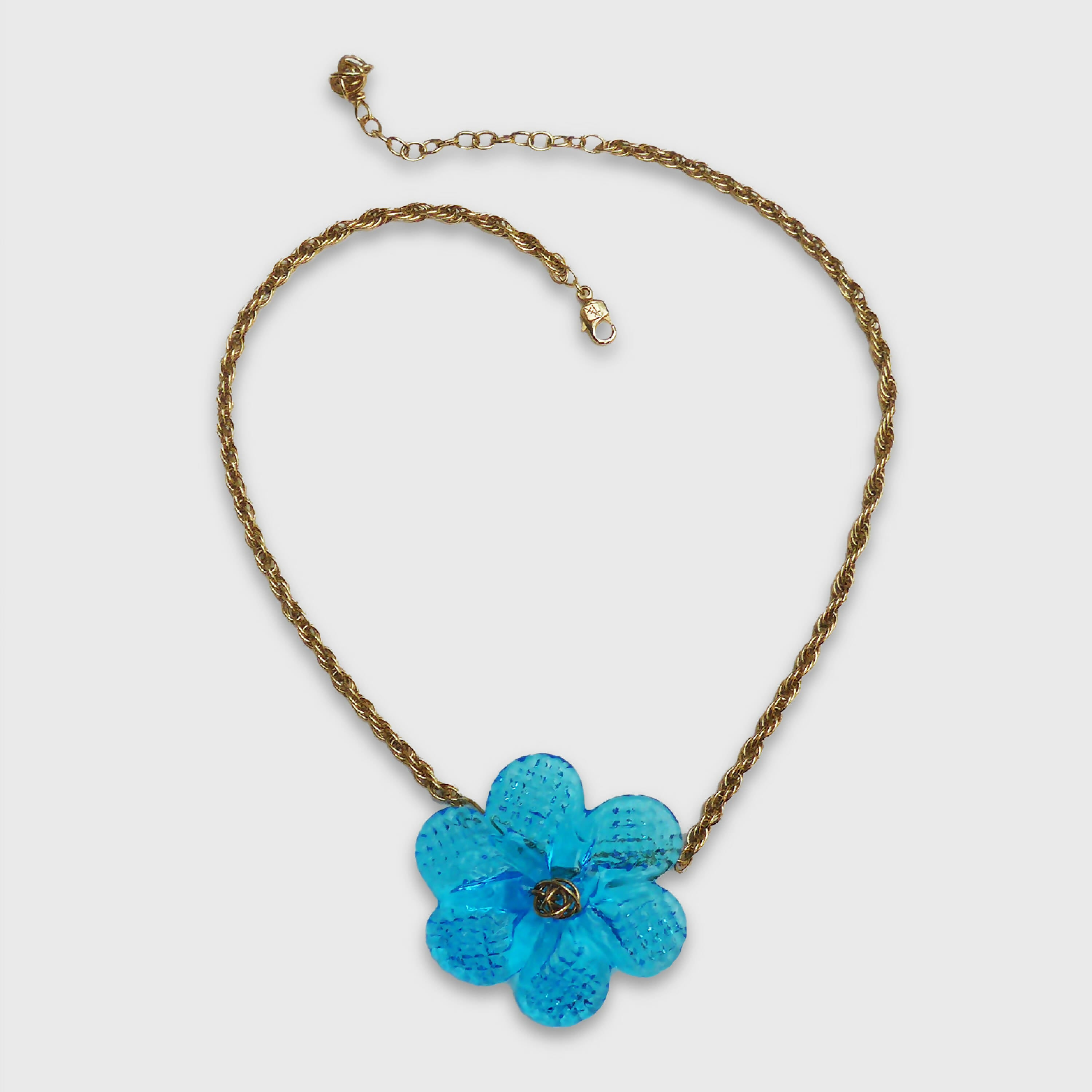 Collier fleur bleu TREILLE | EMPREINTES Paris