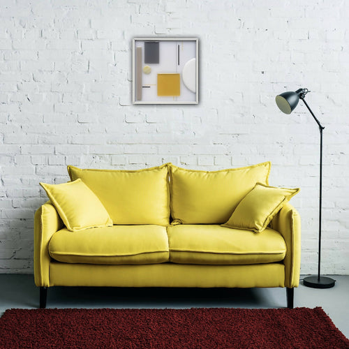 Applique carrée - Carré jaune et rectangle gris | EMPREINTES Paris - EMPREINTES Paris