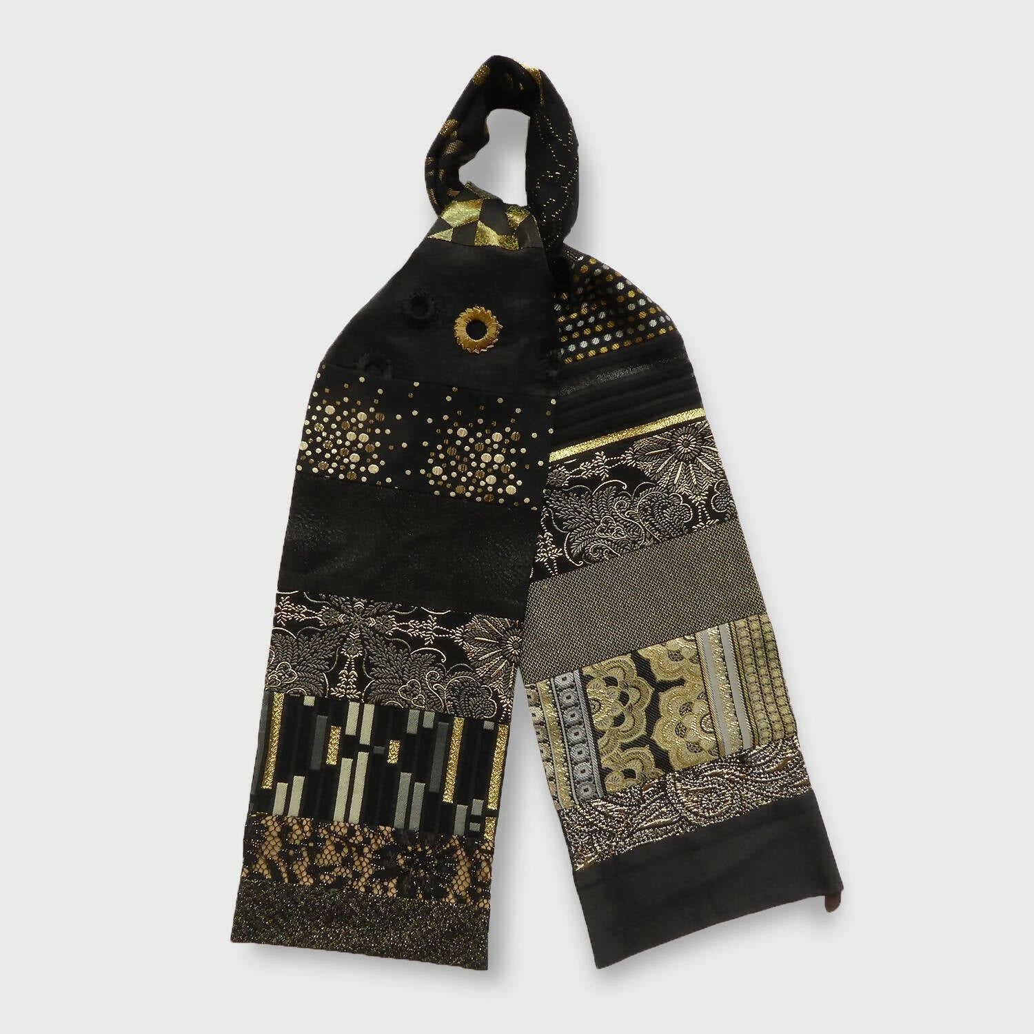 Écharpe bijou -Royal noir or | EMPREINTES Paris