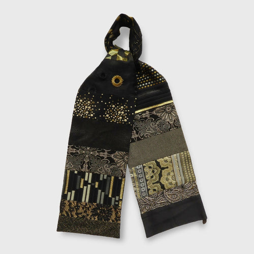 Écharpe bijou -Royal noir or | EMPREINTES Paris - EMPREINTES Paris