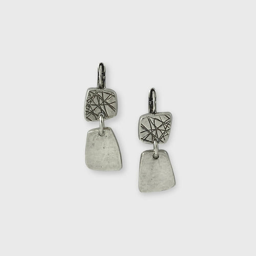 Boucles d’oreilles en étain Argenté 13 | EMPREINTES Paris - EMPREINTES Paris