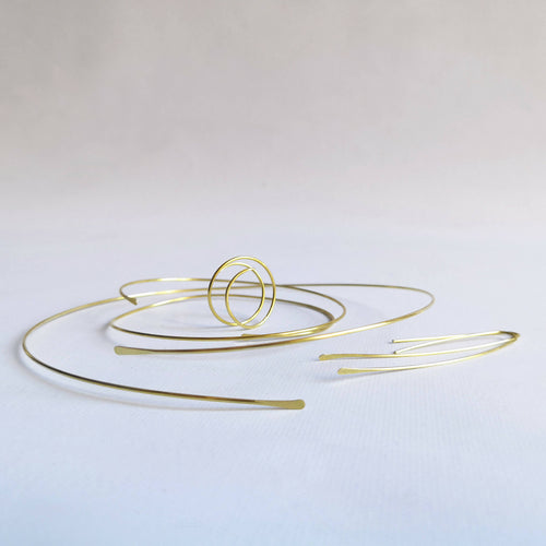 Parure A deux pas Laiton | EMPREINTES Paris - EMPREINTES Paris