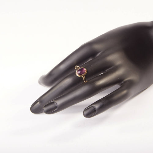 Bague CLASSICA plaqué or avec une améthyste. | EMPREINTES Paris - EMPREINTES Paris