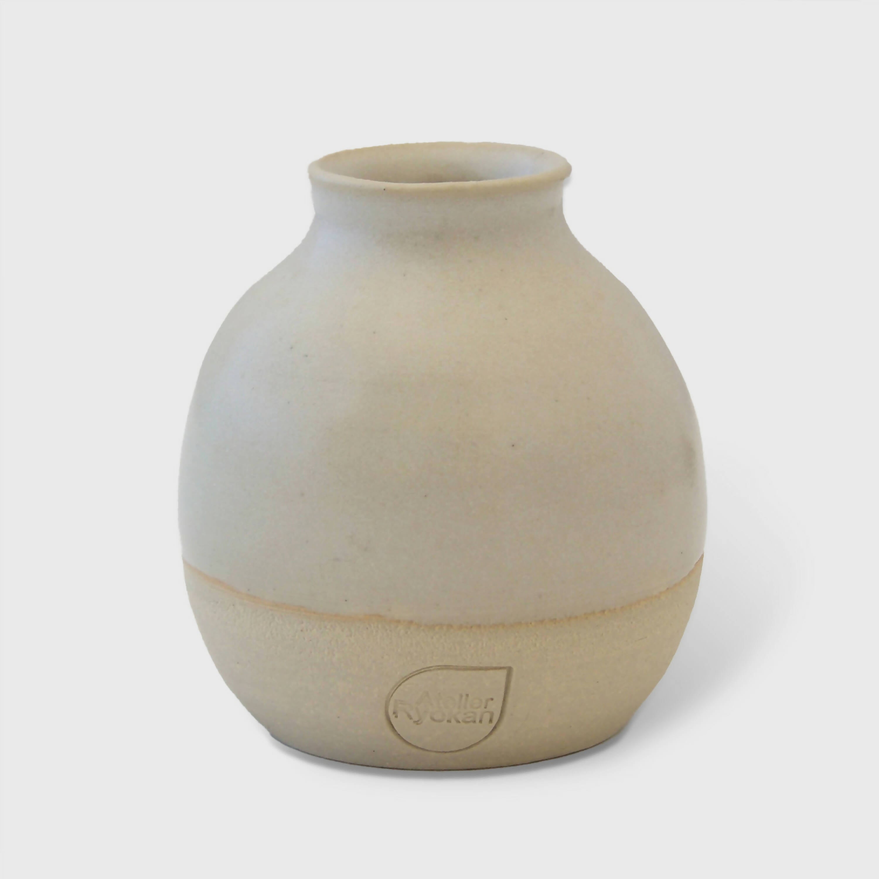 Soliflore Tokkuri beige en grès blanc | EMPREINTES Paris