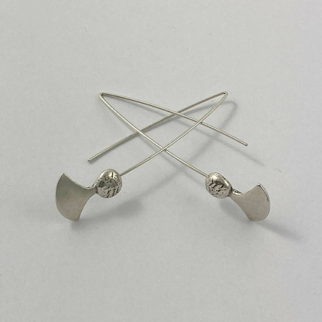Boucles d’oreilles en étain argenté 7 | EMPREINTES Paris