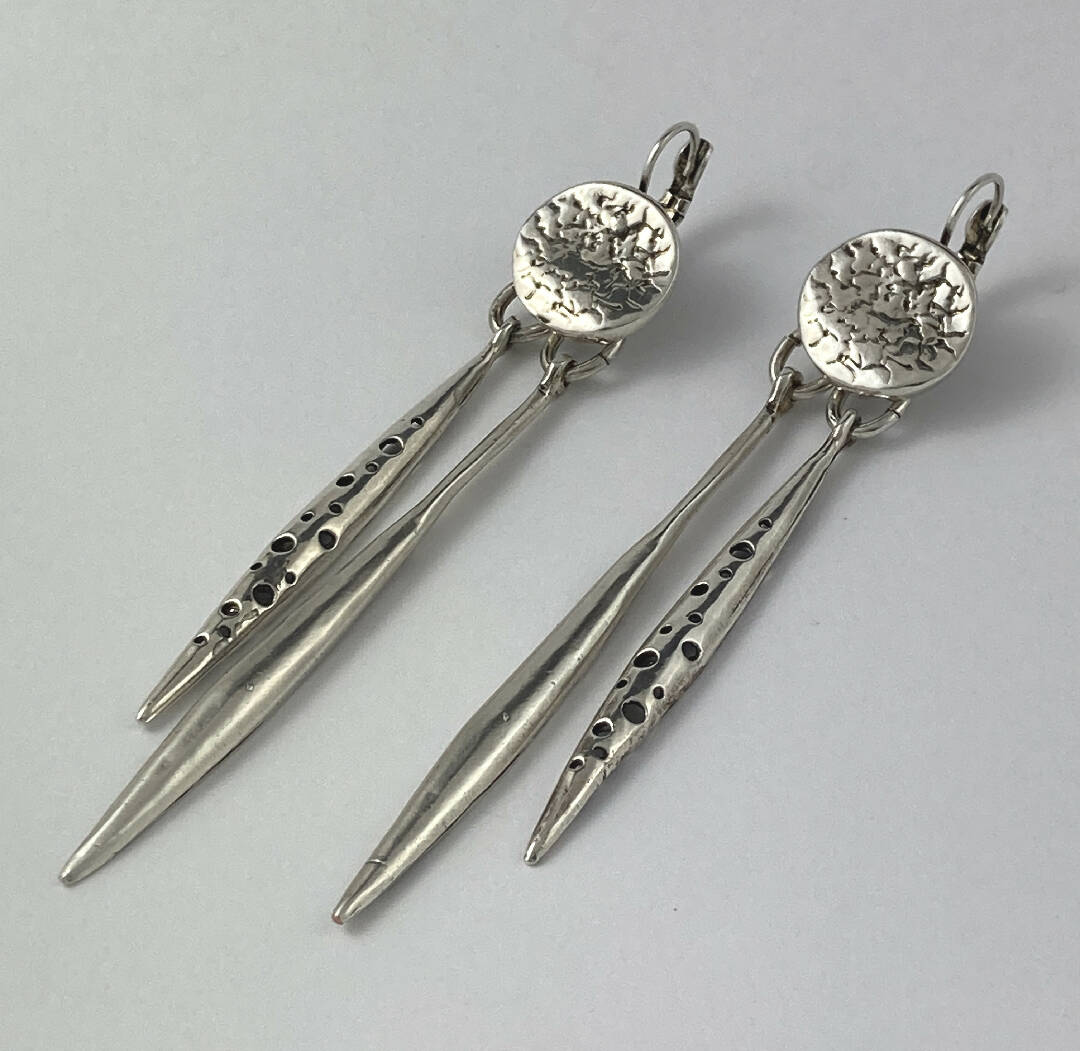 Boucles d’oreilles en étain Argenté 15 | EMPREINTES Paris