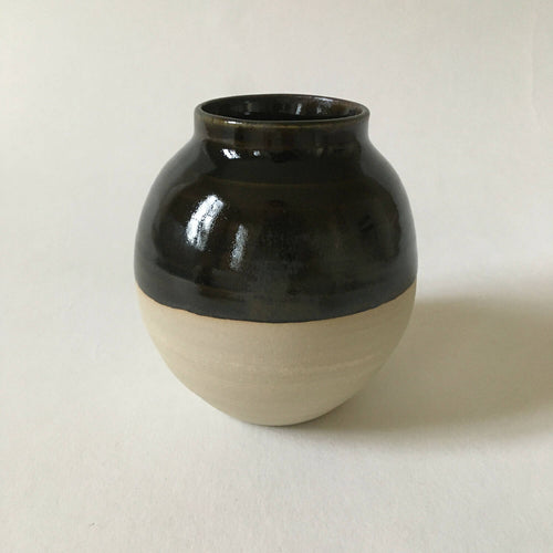 Petit Vase noir n°2 en grès | EMPREINTES Paris - EMPREINTES Paris