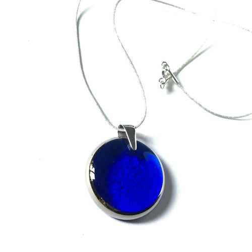 Pendentif PLEINE LUNE bleu roi | EMPREINTES Paris - EMPREINTES Paris