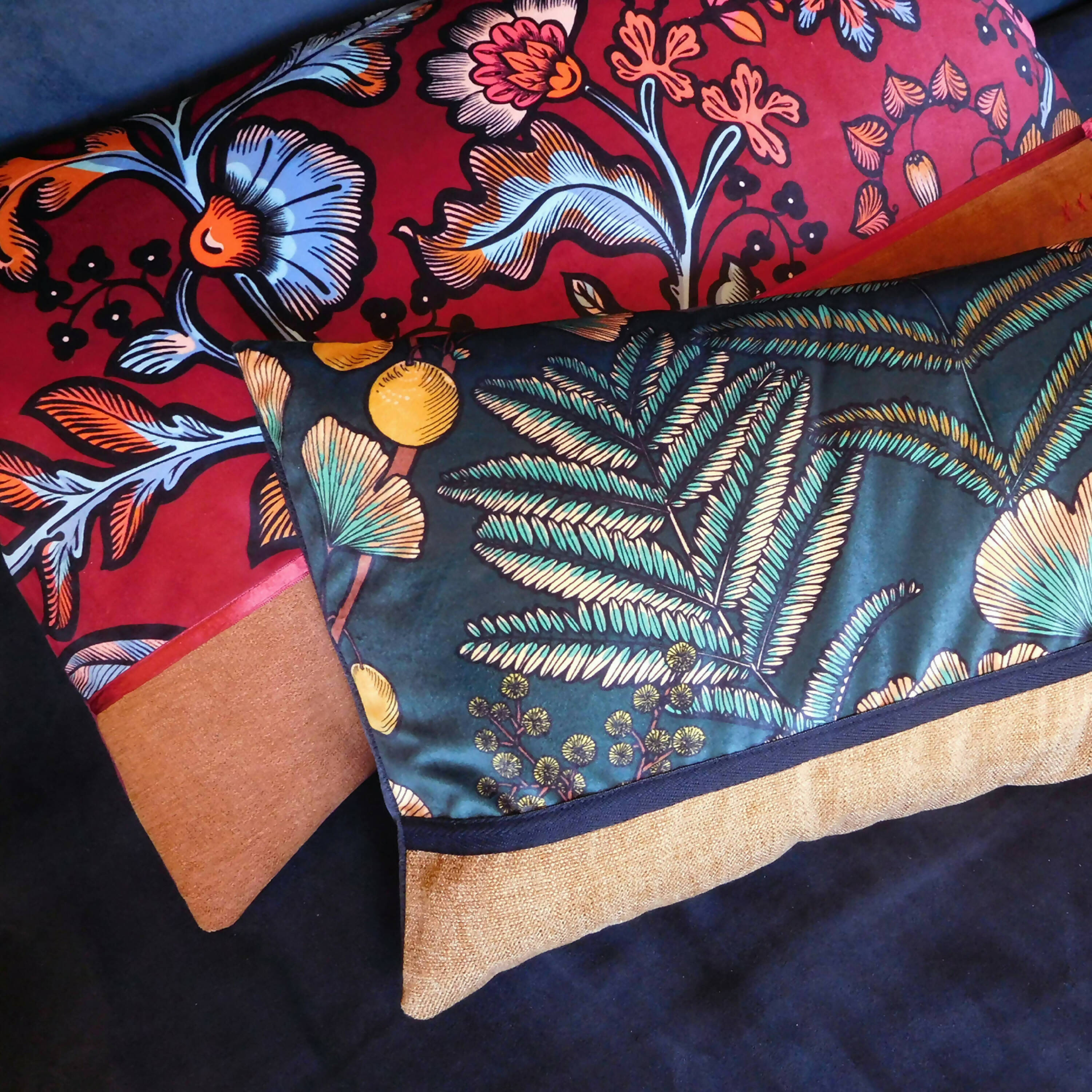 Coussin Pondichéry grand modèle bicolore | EMPREINTES Paris