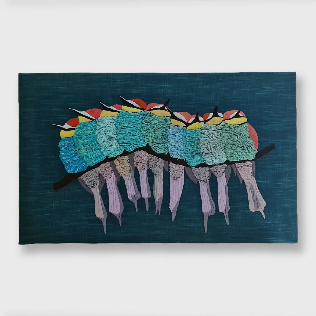 Tableau brodé Les curieux | EMPREINTES Paris