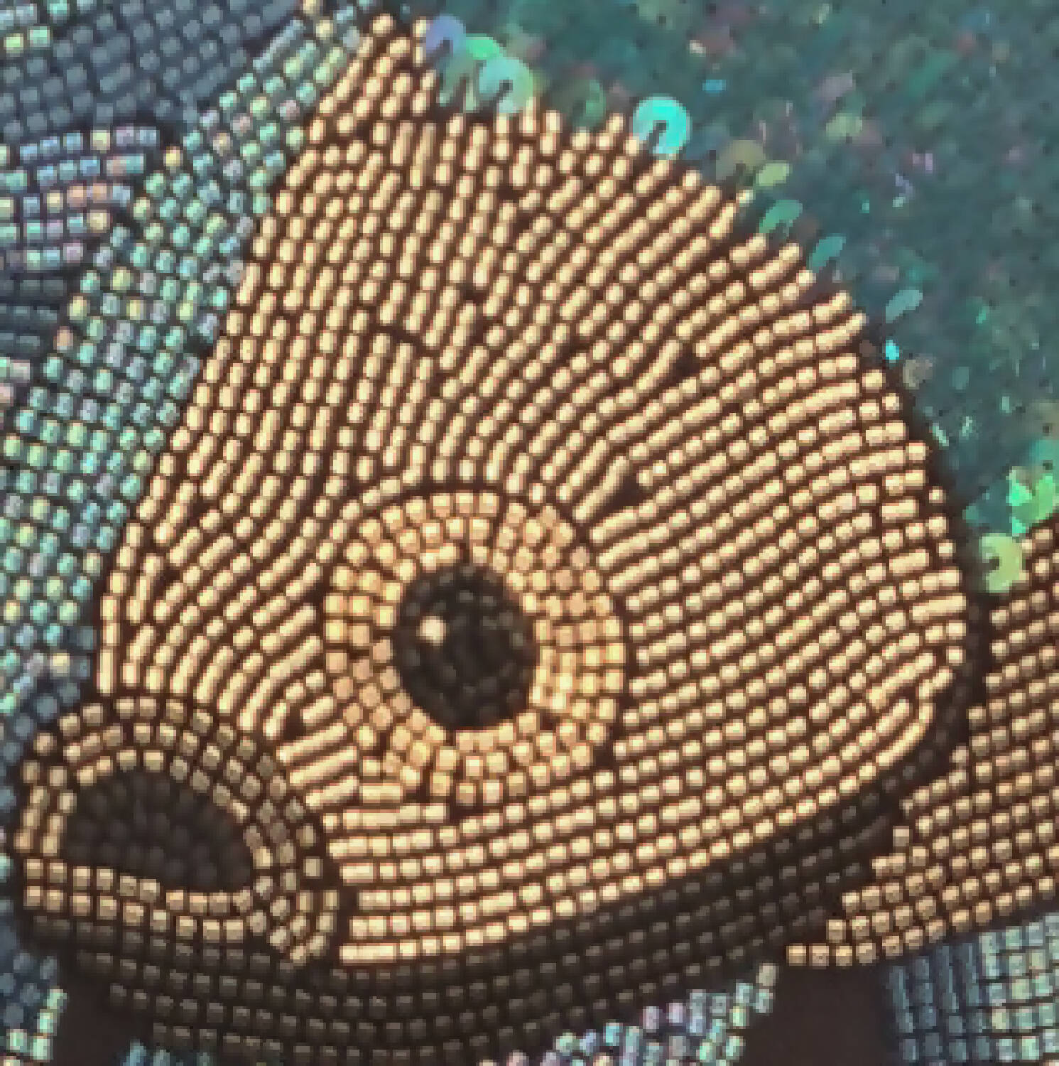 Tableau perlé Le poisson bleu | EMPREINTES Paris