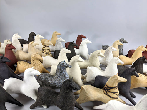 Sculpture Murale Mini Cheval Beige Foncé | EMPREINTES Paris - EMPREINTES Paris