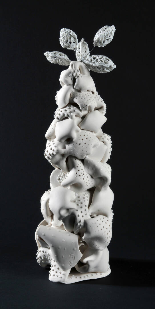 Sculpture Colonne porcelaine collection bulles Pompons | EMPREINTES Paris