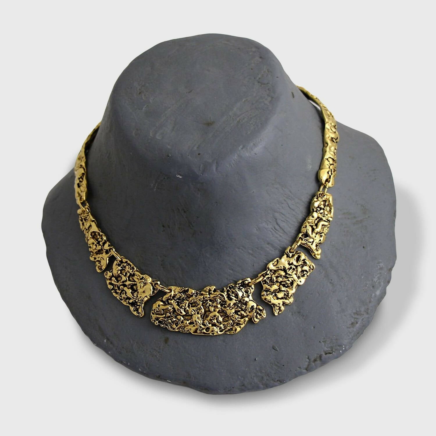 Collier réglable en étain Doré 5 | EMPREINTES Paris