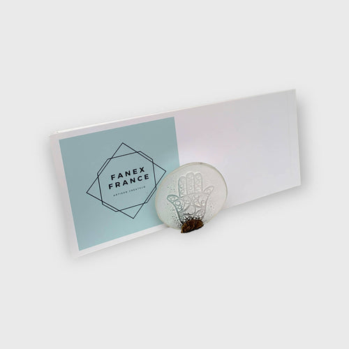 Porte-cartes Khamsa blanche | EMPREINTES Paris - EMPREINTES Paris