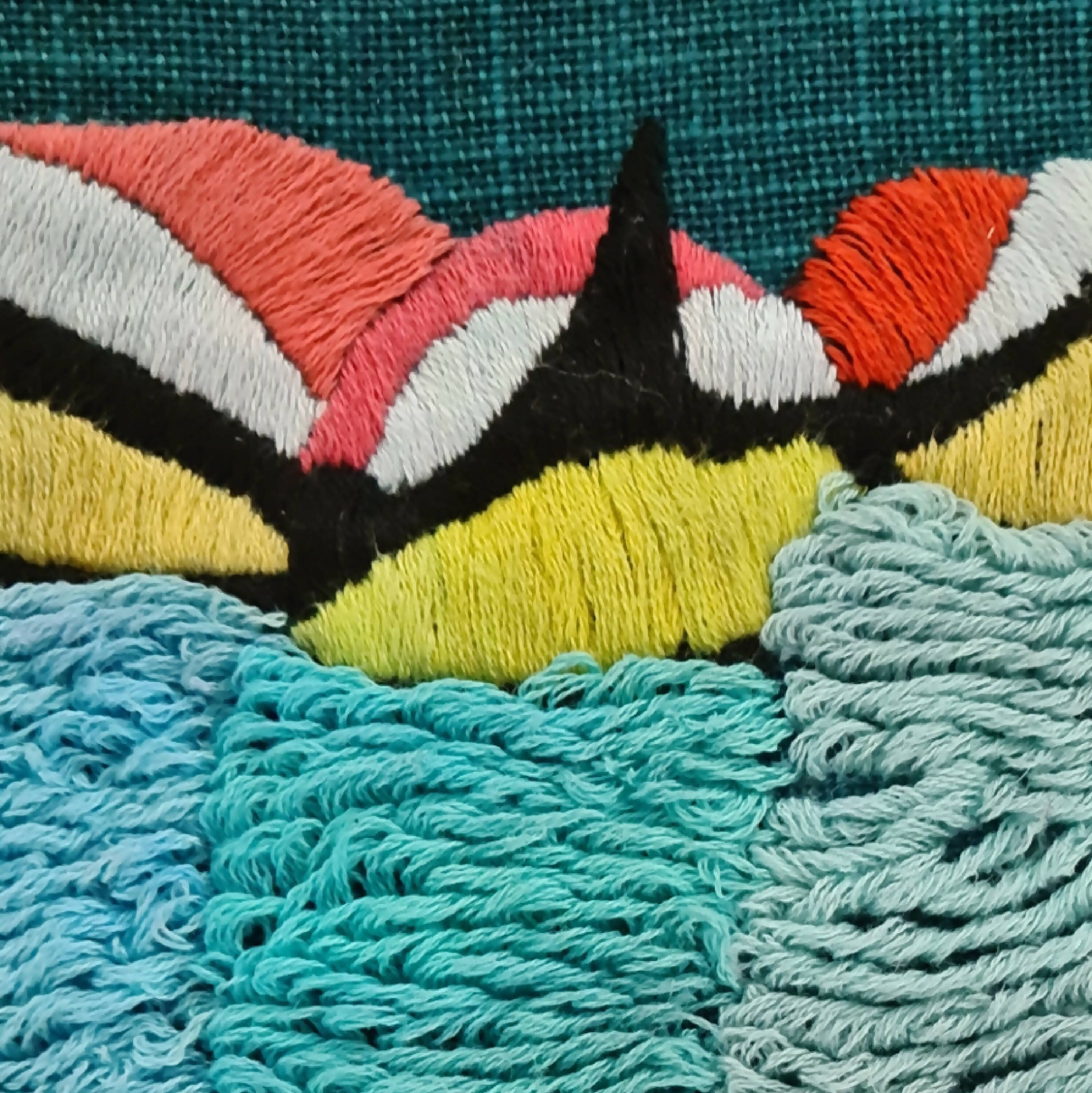 Tableau brodé Les curieux | EMPREINTES Paris