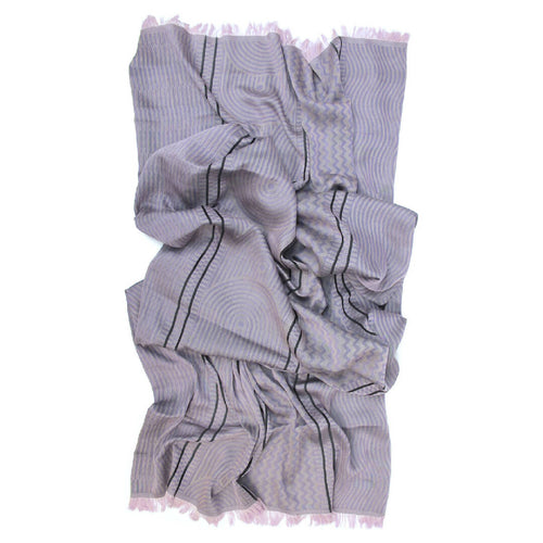 Écharpe maxi Coton Soie Parme Rose CINÉTIQUE | EMPREINTES Paris - EMPREINTES Paris