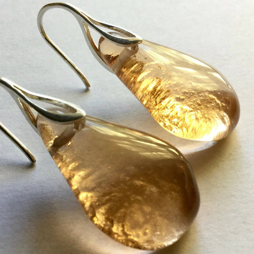 Boucles d'oreillles Gouttes Champagne | EMPREINTES Paris - EMPREINTES Paris