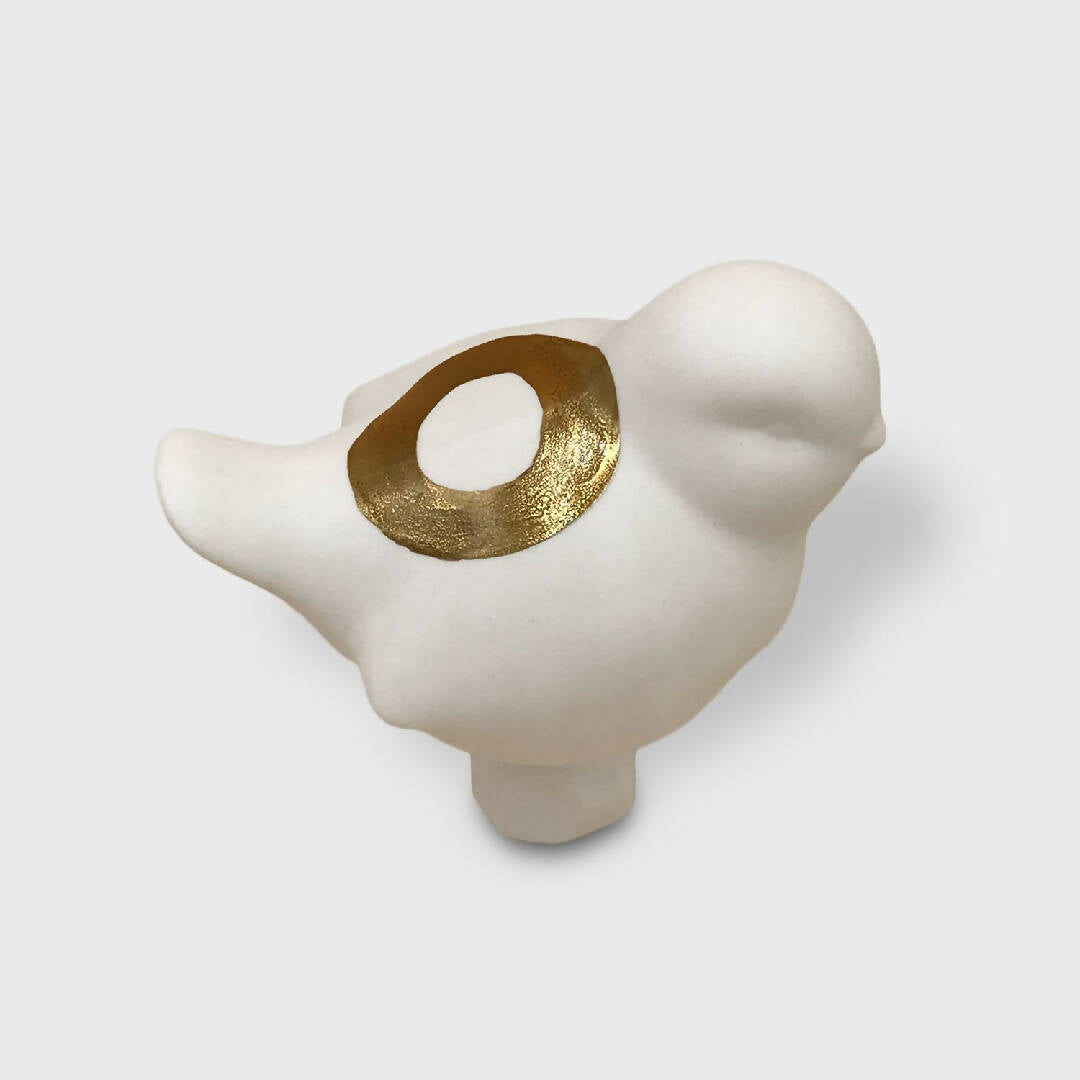 Oiseau porcelaine et Or - Motif rond | EMPREINTES Paris