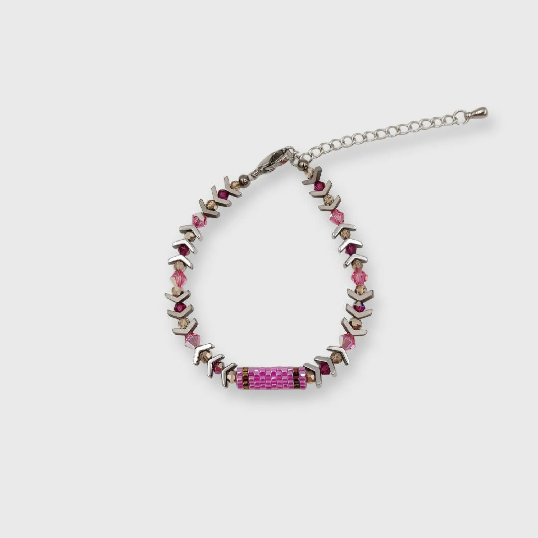 Bracelet collection Pagode rose et argenté | EMPREINTES Paris