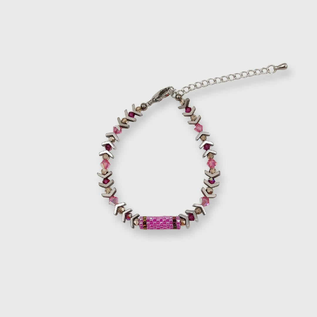 Bracelet collection Pagode rose et argenté | EMPREINTES Paris | EMPREINTES Paris